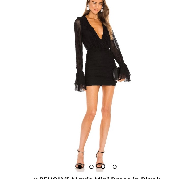 Michael Costello X REVOLVE Mavis Mini Dress in Black in size small - Picture 2 of 6